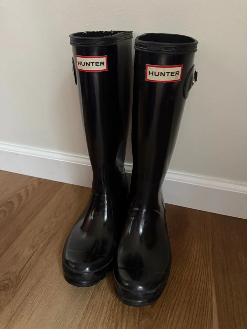 Hunter Kids Gloss Black Tall Rain Boots
